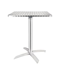 stapelbare vierkante bistrotafel van aluminium