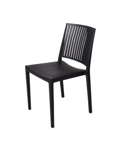 Baltimore stapelbare zwarte stoel 4 stuks.